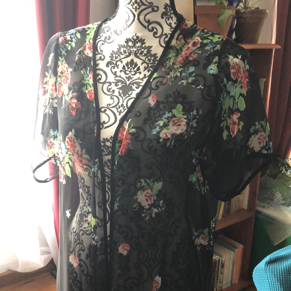 Long Sheer Bohemian Duster Robe - Picture 3 of 7